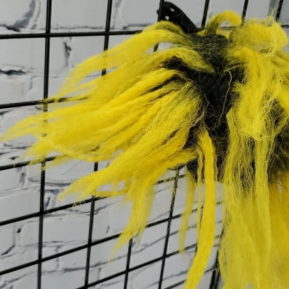 Halloween Costume Hair Wig black wig with yellow frizzy hair